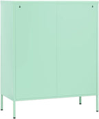 Mint Steel Storage Cabinet 13.8" W x 31.5" L x 40" H, Adjustable Shelves 198 lb Load, Slim Metal Cupboard for Bathroom, Pantry, Living Room & Kitchen, Small Space Organizer