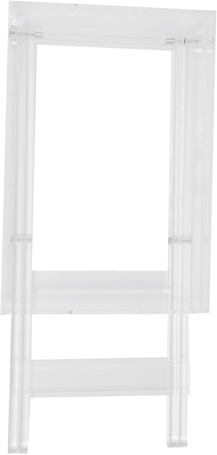 Acrylic Side Table Folding Tray Tables Modern End Table Clear Table Folding TV Tray Table for Living Room Kitchen Bedroom Garden