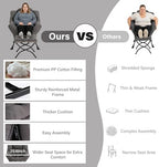 Modern Lazy Chair with Ottoman, Comfy Accent Reading Chair, Dark Grey