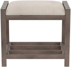 Hillsdale Furniture Amelia Vanity Stool, Antique Gray