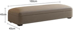 Modern Bed End Stool Bedside Modern Bedroom Leather Couch Cloakroom Long Bench Entryway(Light Gray)
