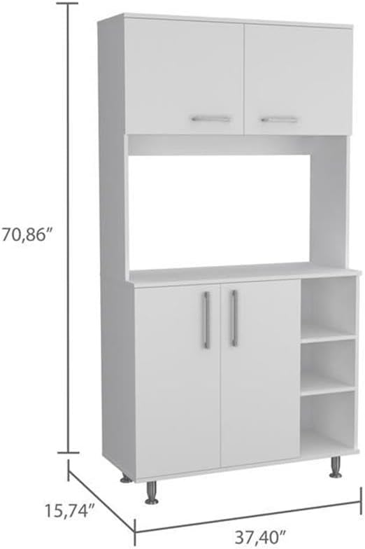 Home Square 2-Piece Set with Storage Pantry Cabinet & Two-Door Cabinet