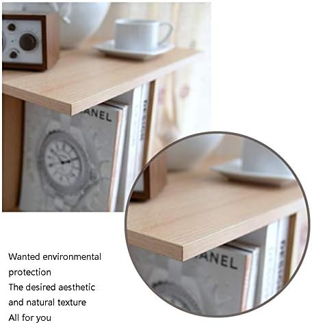 Telephone Table, Assemble Coffee Table,Sofa Side Table,Mobile Square Table,Telephone Table,2 Colors(Color:Wood,Size:19.6819.6820.86in)