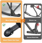 Rocking Camping Chair for Adults, Portable Chairs with Cup Holder and Side Pocket, Outdoor Folding Rocker Chair (Black)