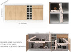homary 72" Large White Kitchen Island with Storage & LED Lights, Wood Freestanding Island with Wine Rack, Drawers, Cabinet & Shelves, Modern for Kitchen & Dining Room