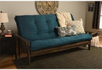Kodiak Tucson Queen Futon Frame and Mattress Set - Wood Futon with Mattress Included in Fabric Mattress (Gray/Walnut)