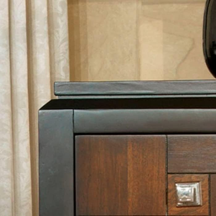 Nightstand Only Transitional 2-Drawers Square Chrome Knobs Multitone Unique Nightstand,for Small Spaces