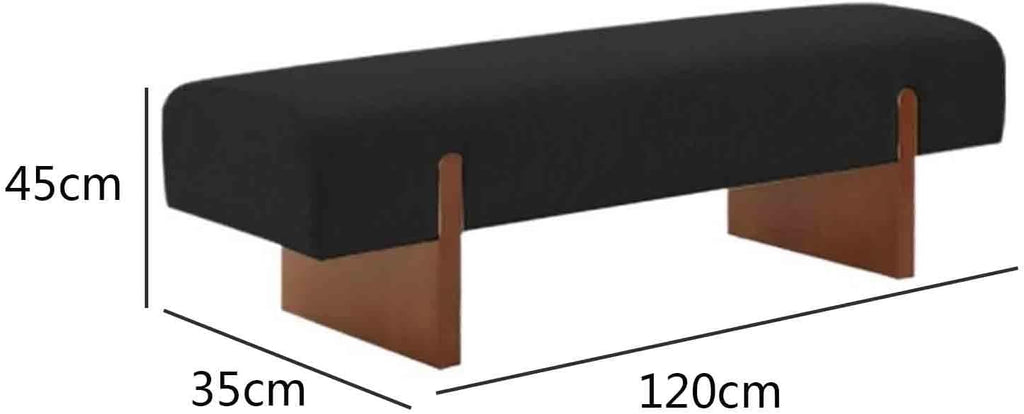 Modern Wooden Bed end Bench Dining Table Upholstered Shoe Changing Dressing Room Rest Area Entryway(Small)