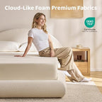 RECCI AirFrame Half-Moon Upholstered Queen Platform Bed Frame