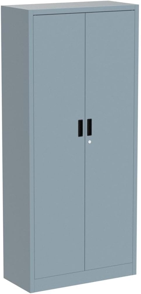 BESFUR Metal Storage Cabinet, 71" H Steel Locking Storage Cabinet with 2 Doors and 4 Shelves for Garage, Office, Classroom