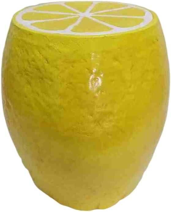 Fruit-Inspired Stool,End Table:Multi-Functional Furniture–as Seating,Stylish Side Table,Home Decor Plant Stand (Yellow Lemon, Inches, 14.17, Inches, 12.60, Inches, 12.60)