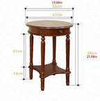 Telephone Table, American Telephone Tables,Round Coffee Table,Side Table with Drawer (