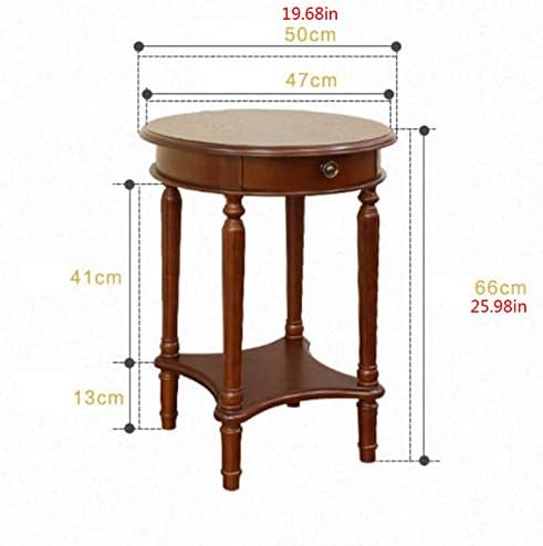 Telephone Table, American Telephone Tables,Round Coffee Table,Side Table with Drawer (