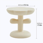 Coffee Tables, Side Tables Living Room Flower-Shaped End Tables Living Room Plastic Small Patio Table with Flower Shaped Table Top Small Night Stand for Living Room Bedroom(Pink)