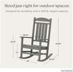 POLYWOOD Presidential Rocking Chair in Slate Grey