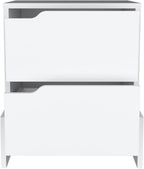 Nightstand with 2-Drawers, End Table with Sturdy Base ﻿,for Small Spaces