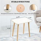 FORAOFUR Small Side Table, Modern Wood Mini Coffee Table, Easy Assembly Compact End Table for Living Room Bedroom Sofa, Minimalist White Accent Furniture for Small Spaces