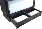 Daily Delight Murphy Cabinet Chest Bed with Charging Station & 6" Memory Foam Mattress, Queen (Java)