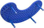 Flash Furniture 35''W x 65''L Half-Moon Blue Plastic Height Adjustable Activity Table