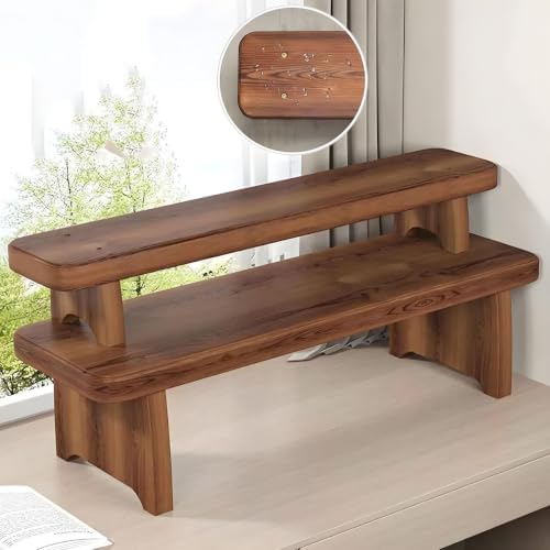 Entryway Bench, Solid Wood Bench, Wooden Shoe Bench for Entryway, Farmhouse End of Bed Bench for Bedroom, Dining Room, Kitchen, Outdoor Garden Seat, Indoor Window Seat, Plant Stand(L24xW7.9xH5.9inch)