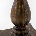 FE2-07-TP Ferris Dining Table - a Round Wooden Table Top with Pedestal Base, 48x48 Inch, Distressed Jacobean