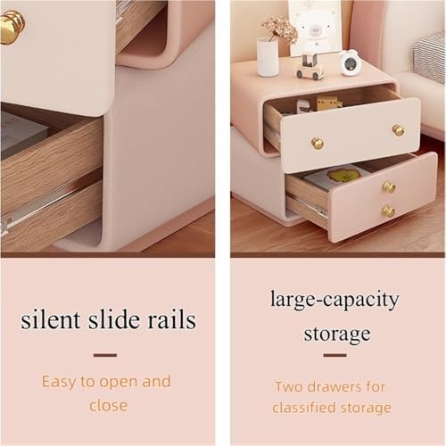 Bedside Table, Rotatable Night Stand, Large Capacity Side Table for Bedroom, Living Room(Blue,19.7in)