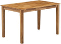 Furnifact Dining Room Table, Natural Finish Rectangular Wood Dinner Table, Simple Style with 4 Legs, Small Kitchen Dinette