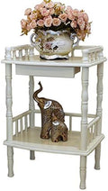 Telephone Table, European-Style Living Room Solid Wood Telephone Stand,Small Square Coffee Table,Sofa Side Table with Drawers,Side Table (