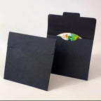 25pcs CD DVD Sleeves Black Kraft Paper DVD Envelopes,Cardboard Envelopes Storage Holder Covers for CD/DVD Packaging
