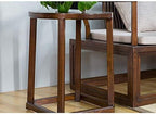 Telephone Table, Solid Wood Side Table,Sofa Table,Living Room Moving Round Table,Telephone Table Furniture(Color:Brown,Size:19.6819.6823.62in)