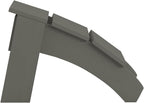 Flash Furniture Sawyer Indoor/Outdoor Commercial Grade Adirondack Ottoman - Gray All-Weather Adirondack Style Footrest