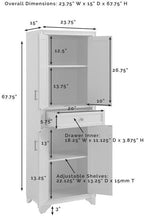 HomeStock White Kitchen Pantry Cabinet - Adjustable Shelves - 67.75" Height - Storage Organizer