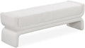 Modern Bedside Stool Bedroom Bench Simple Special-Shaped Living Room Long Home Shoe Changing Entryway(White,Small)