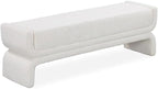 Modern Bedside Stool Bedroom Bench Simple Special-Shaped Living Room Long Home Shoe Changing Entryway(White,Small)