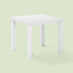 Bayan End Table, Square Side Table, for Small Spaces, Living Room, Bedroom, White
