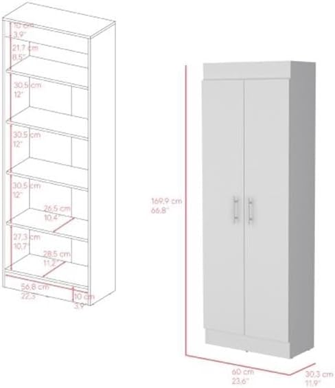 Clinton Pantry Cabinet Engineered Wood White