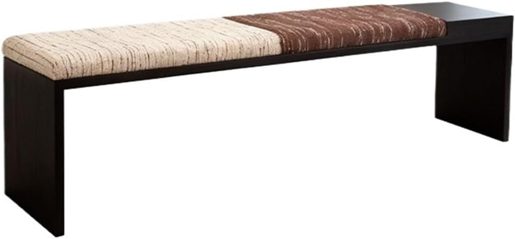Modern Fabric Bench for Office Area Casual Dressing Room Bedroom Wooden Bed end Entryway(Large)