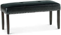 Steve Silver Westby Black PU Dining Bench w/Nailhead, Upholstered in Easy-Care Black Polyurethane, 42" L x 17" W x 19" H