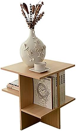 Telephone Table, Assemble Coffee Table,Sofa Side Table,Mobile Square Table,Telephone Table,2 Colors(Color:Wood,Size:19.6819.6820.86in)