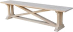 IC INTERNATIONAL CONCEPTS Alexa Bench Unfinished