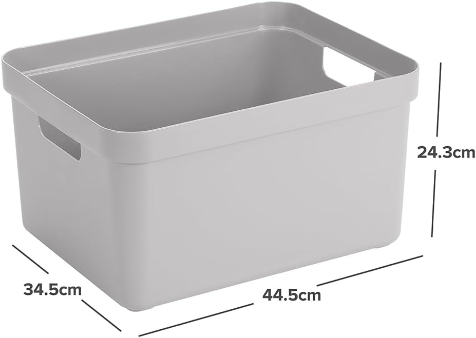 Sunware Sigma Home Storage Box, Light Grey, 32 Litre