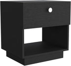 1 Drawer Nightstand, Open Lower Shelf,for Small Spaces