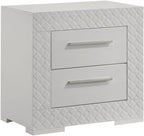 Modern Style 2-Drawer Night Stand Made with in White,for Small Spaces