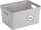 Sunware Sigma Home Storage Box, Light Grey, 32 Litre