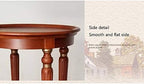 Telephone Table, End Table European Sofa Side Table,Solid Wood Coffee Table,Round Small Telephone Table for Home -515171cm(Color:Light Brown,Size:20.1720.1727.95in)