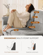 Upvilla 88.97" Modern Sofa Couches for Living Room(Light Gray)