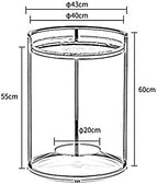 Telephone Table, Side Table Living Room Marble Small Round Table Telephone Table Golden Wrought Iron 2 Layer Corner Table Snack Table，16.9"×21.6" (Color:White)