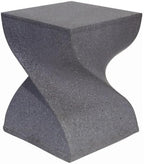 Design Side Table Magnesium Oxide End Table for Patio Living Room Bedroom Night Stand for Small Spaces(Grey)