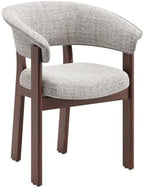 COLAMY Fully Assembled Upholstered Dining Chair, Solid Red Oak Wood Kitchen Side Chair, No Assembly Required Modern Farmhouse Dining Room Accent Seating, Single Pack,Set of 1