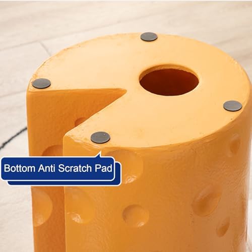 Cheese Shaped Resin Footrest Stool, Cartoon Accent Seat for Bedroom Decor, Lightweight Garden Ottoman Side Table with Anti-Slip Base, Easy Care Home Furniture Accessory